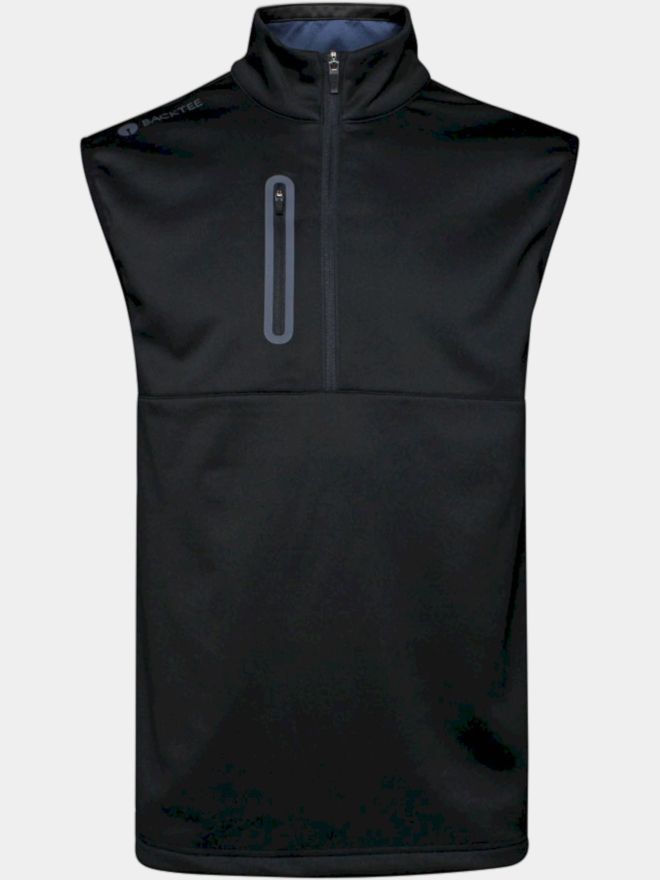 Backtee Shield Midlayer Slipover Windstopp Weste schwarz