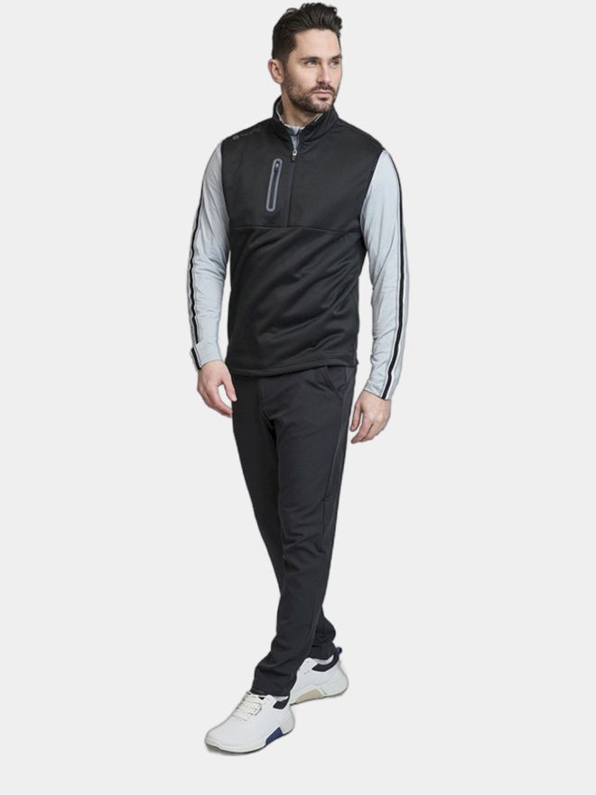 Backtee Shield Midlayer Slipover Windstopp Weste schwarz