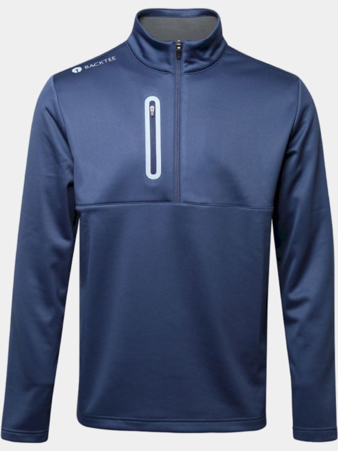 Backtee Zipneck Shield Midlayer Stretch Midlayer navy