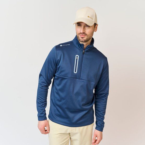 Backtee  Zipneck Shield Midlayer Stretch Midlayer navy