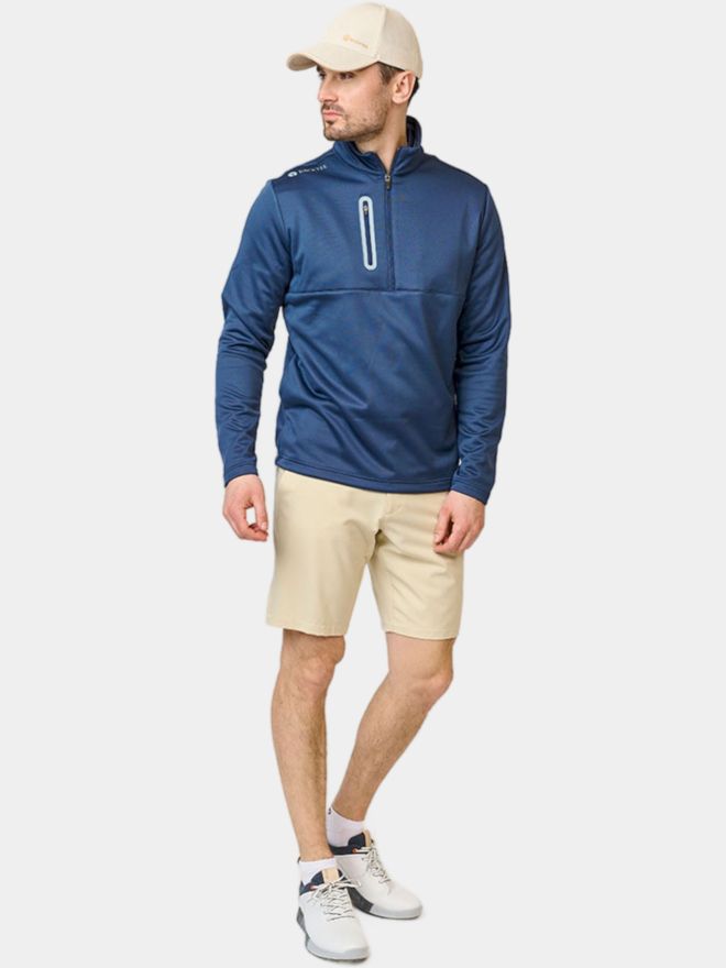 Backtee Zipneck Shield Midlayer Stretch Midlayer navy