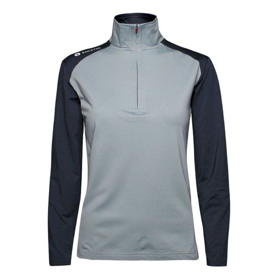 Backtee Zipneck Baselayer Stretch Midlayer blau