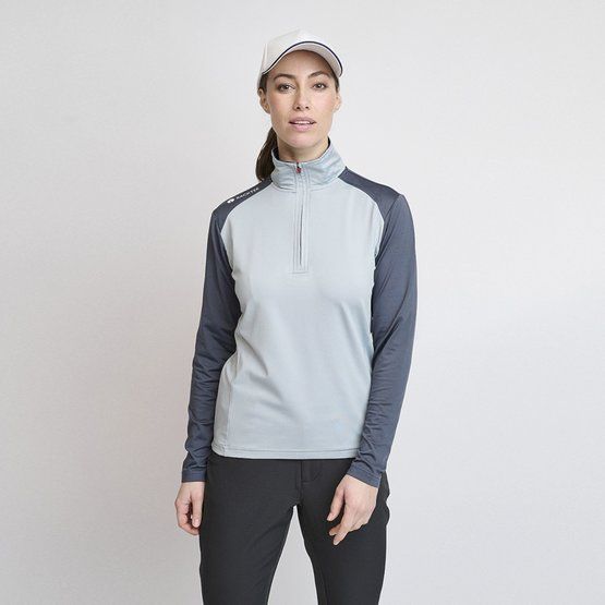 Backtee Zipneck Baselayer Stretch Midlayer blau