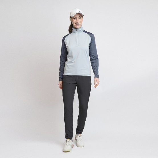 Backtee Zipneck Baselayer Stretch Midlayer blau