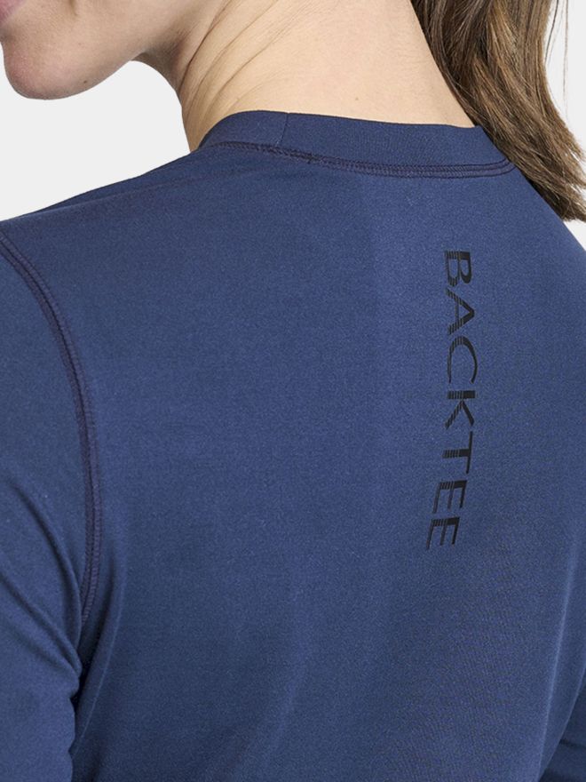 Backtee First Skin Round Neck Stretch Unterzieher navy