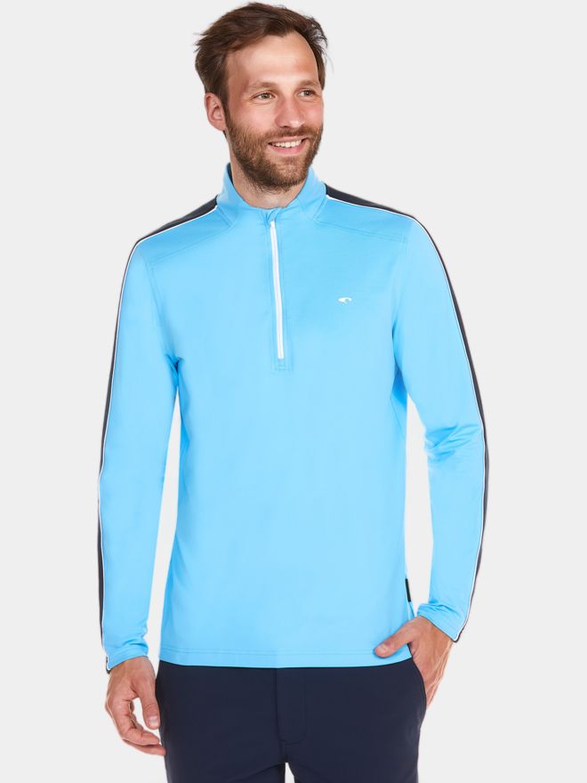 Daniel Springs 1/2 Zip Stretch Unterzieher Thermo blau