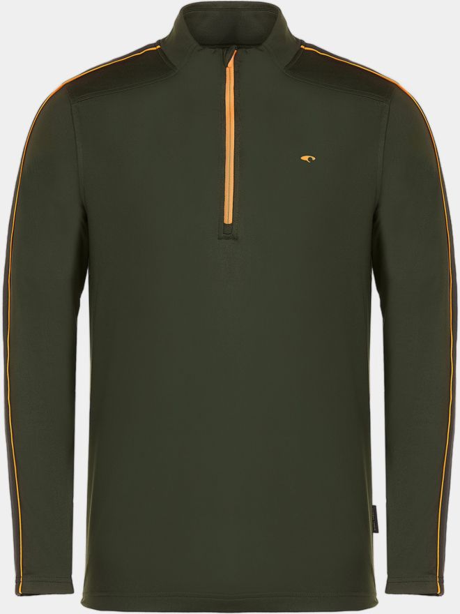 Daniel Springs 1/2 Zip Stretch Unterzieher Thermo tanne