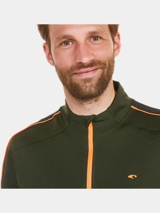 Daniel Springs 1/2 Zip Stretch Unterzieher Thermo tanne