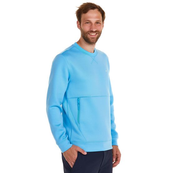 Daniel Springs Sweatshirt Struktur Techno Midlayer Stretch blau