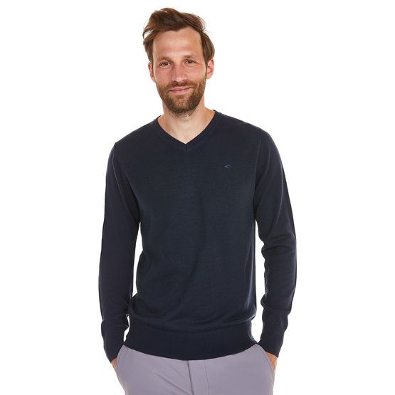 Daniel Springs Basic Knit V Sweater navy