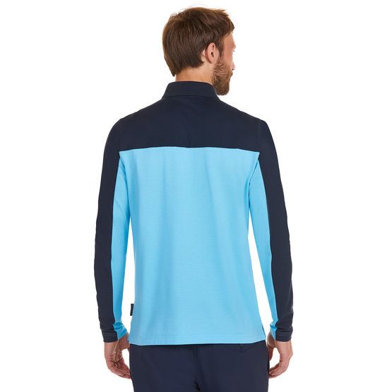 Daniel Springs Pique Thermo Polo Long Sleeve blue