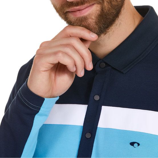 Daniel Springs Pique Thermo Polo Long Sleeve blue