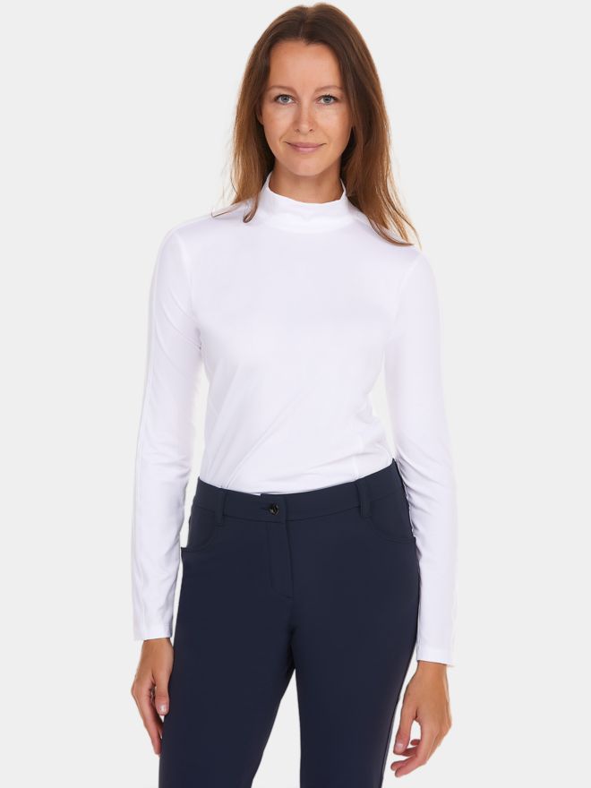 Valiente Basic Mock Unterzieher Stretch weiß