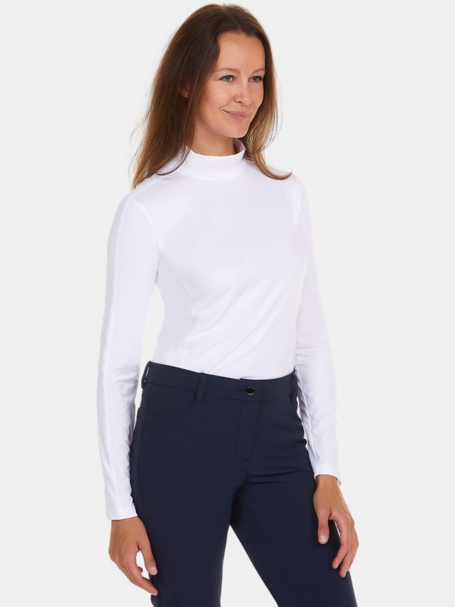 Valiente Basic Mock Unterzieher Stretch weiß