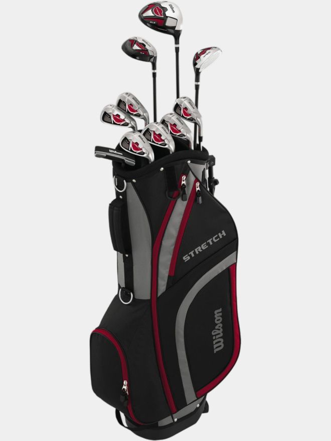 Wilson Stretch XL Linkshand Komplettset mit Graphitschäften Graphit, Regular