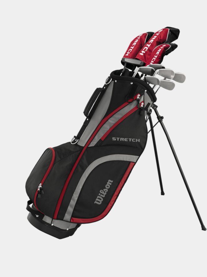 Wilson Stretch XL Linkshand Komplettset mit Graphitschäften Graphit, Regular