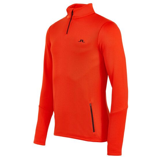 J.Lindeberg Aerial Quarter Zip Stretch Midlayer rot