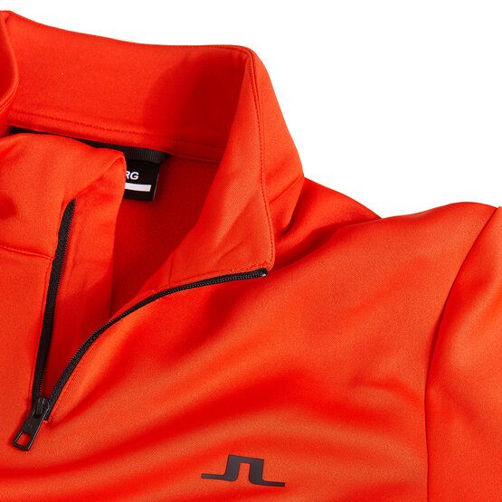 J.Lindeberg Aerial Quarter Zip Stretch Midlayer rot