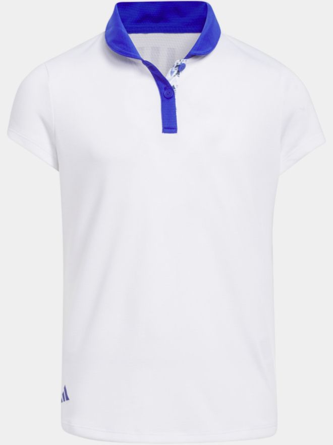 adidas Girls HEAT.RDY Halbarm Polo weiß