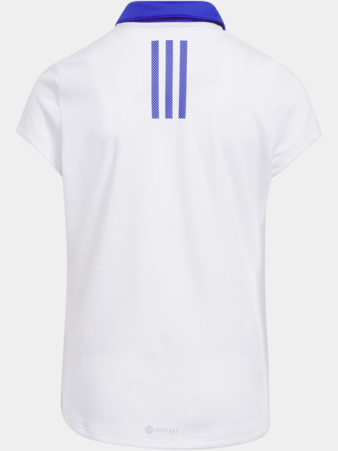 adidas Girls HEAT.RDY Halbarm Polo weiß