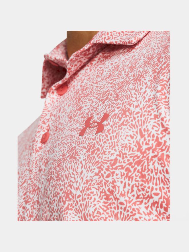 Under Armour Playoff 3.0 Azalea Camo Halbarm Polo rot