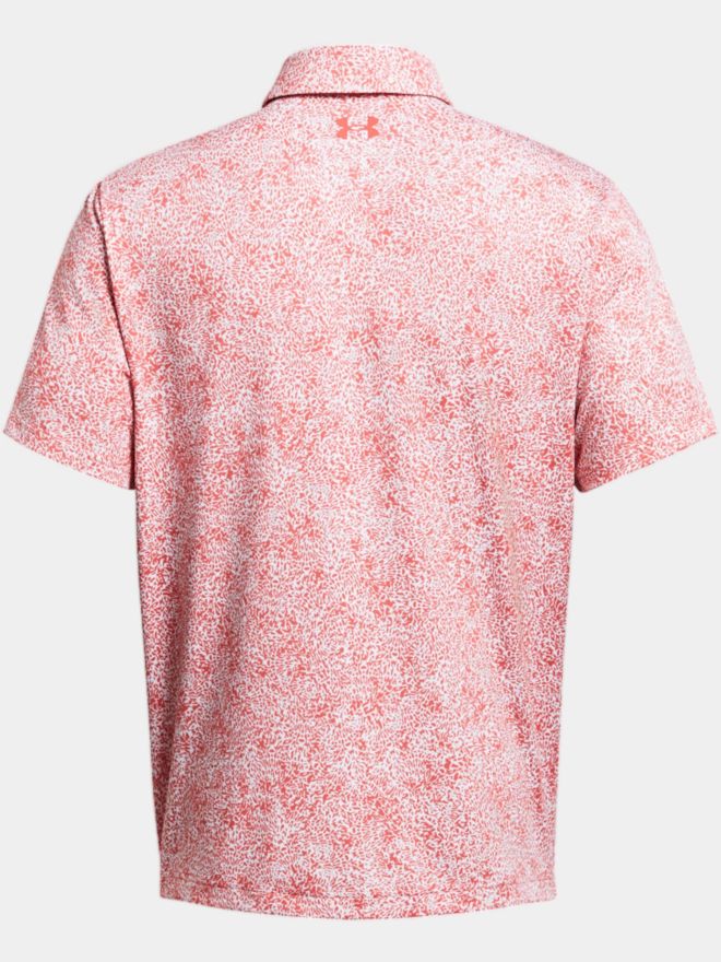 Under Armour Playoff 3.0 Azalea Camo Halbarm Polo rot