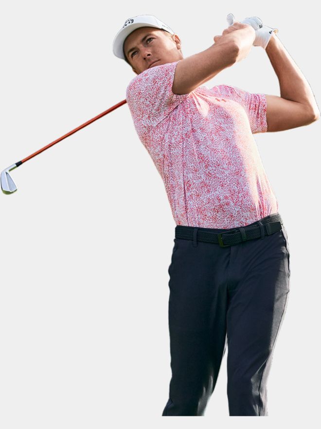 Under Armour Playoff 3.0 Azalea Camo Halbarm Polo rot