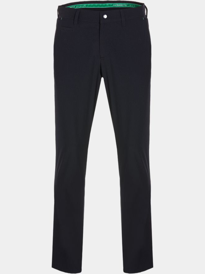 Alberto Rookie - Tech print Chino Hose navy