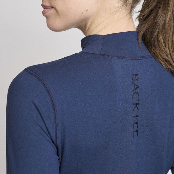 Backtee First Skin Turtle Neck Mock Unterzieher navy