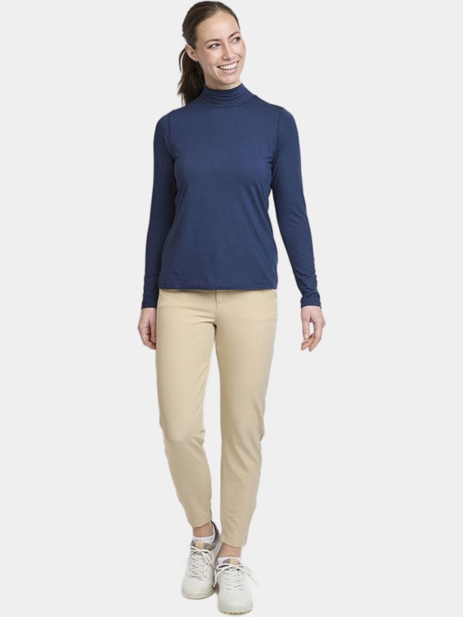 Backtee First Skin Turtle Neck Mock Unterzieher navy