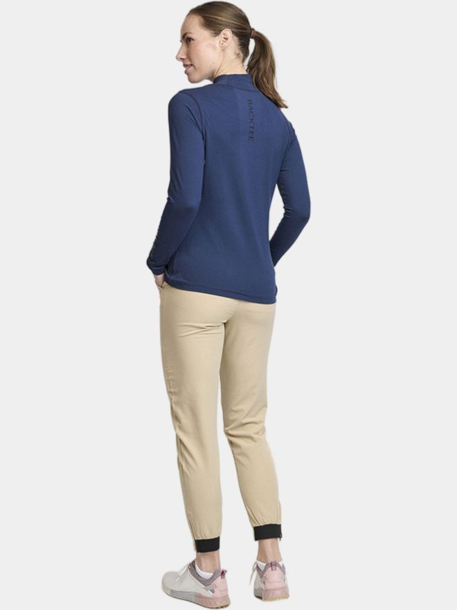 Backtee First Skin Turtle Neck Mock Unterzieher navy