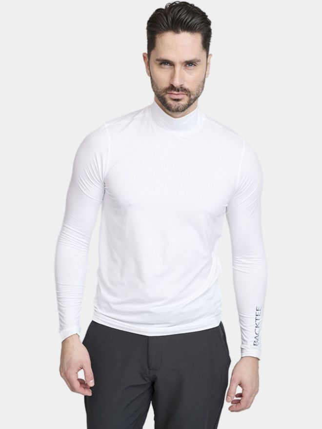 Backtee First Skin Turtle Neck Mock Underwear white