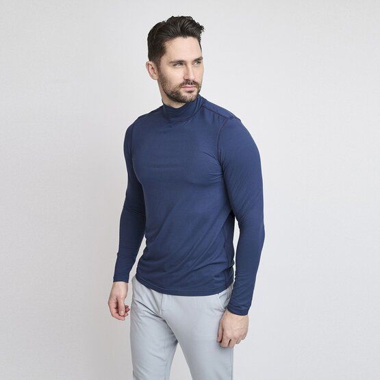 Backtee  First Skin Turtle Neck Mock Underwear navy