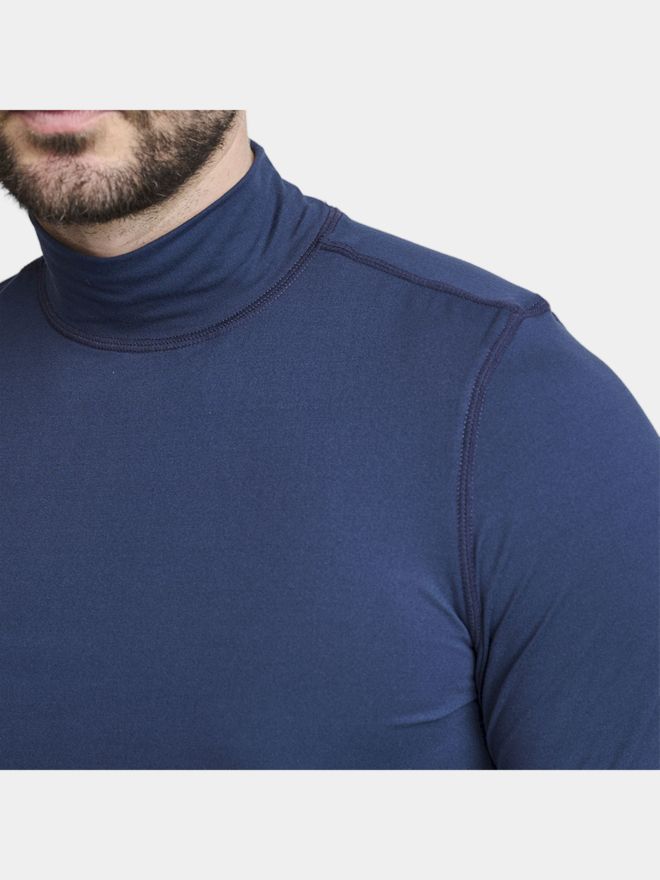 Backtee First Skin Turtle Neck Mock Underwear navy