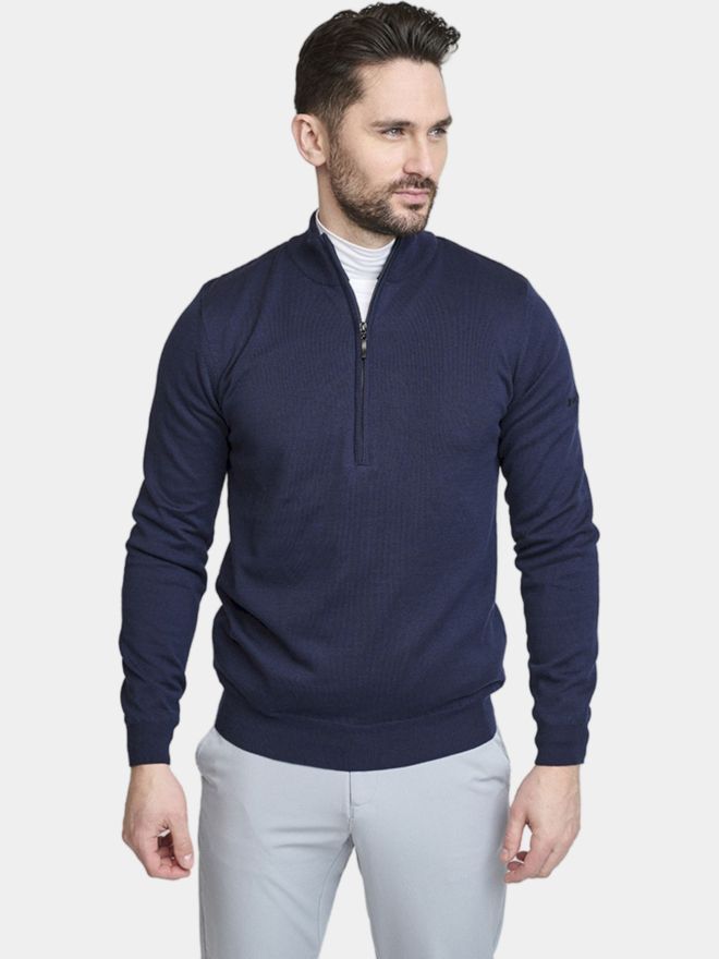 Backtee Windbreaker Sweater Wind stop knitted navy