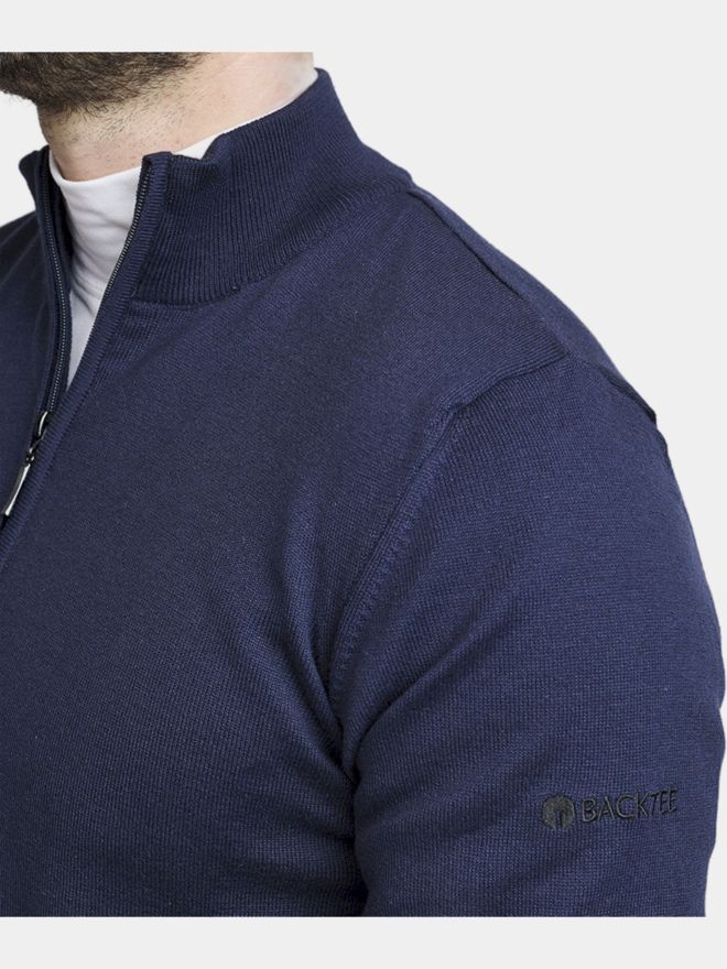 Backtee Windbreaker Sweater Wind stop knitted navy