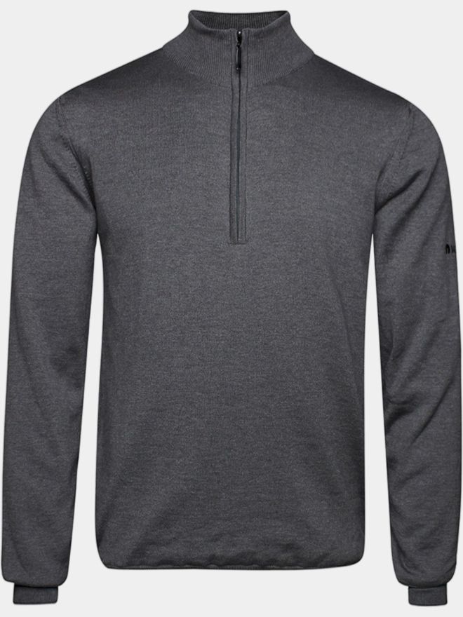 Backtee Windbreaker Sweater Wind stop knitted gray melange