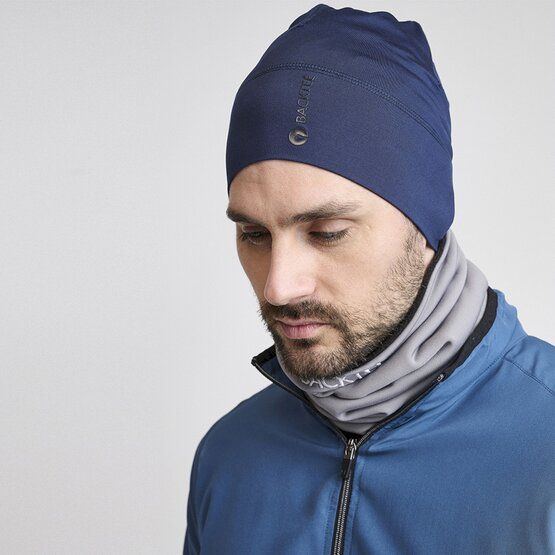 Backtee  Unisex Baselayer Beanie Hat navy