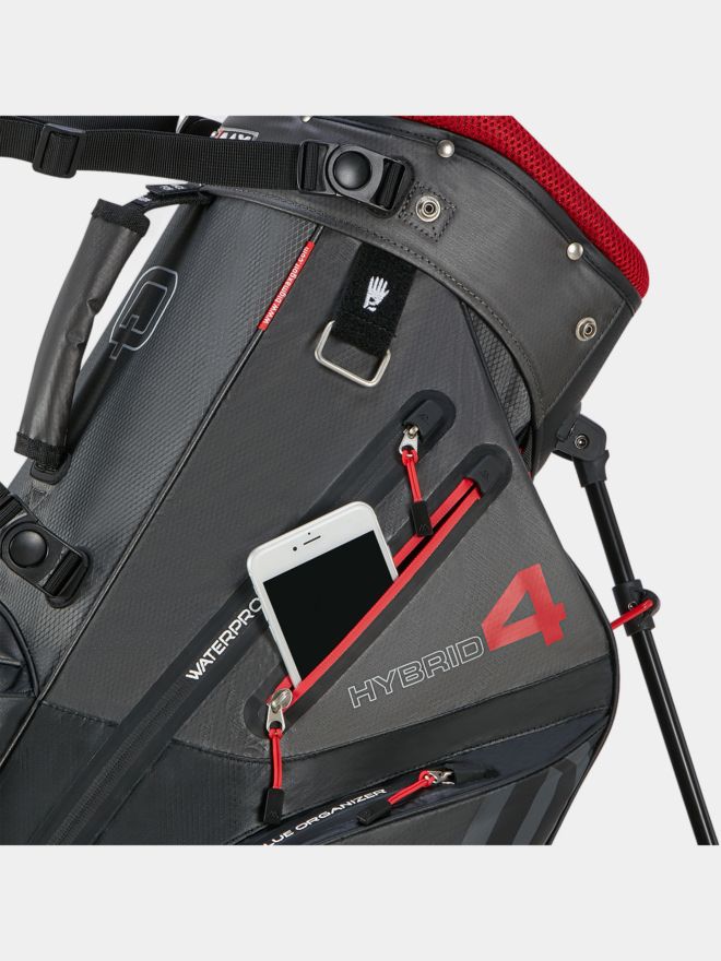Big Max Aqua Hybrid 4 Standbag schwarz-rot
