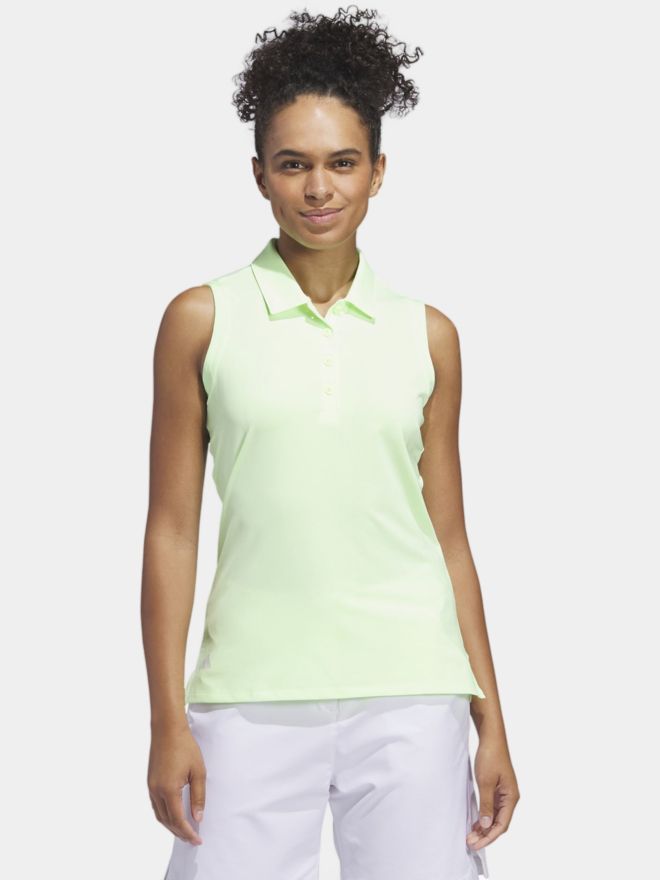 adidas Ultimate365 Solid ohne Arm Polo hellgrün