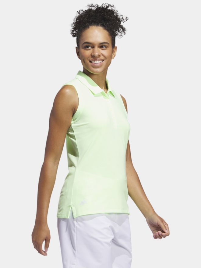 adidas Ultimate365 Solid ohne Arm Polo hellgrün