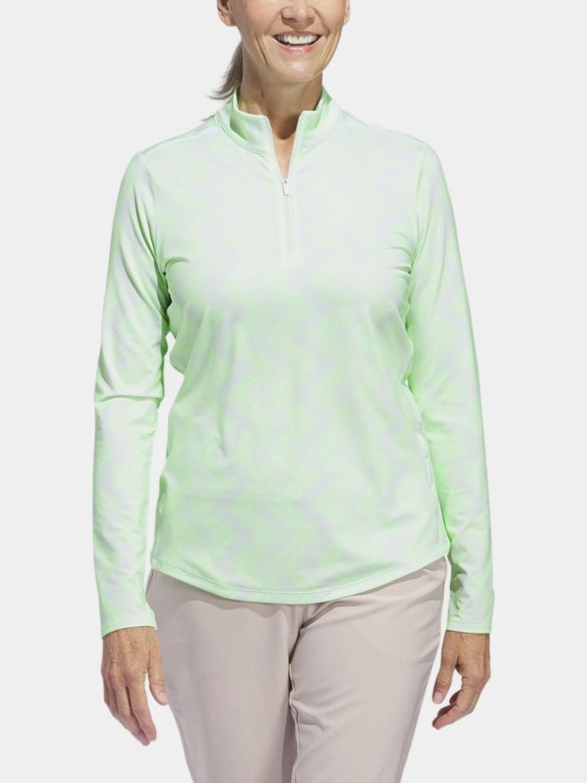 adidas ULT C PRT LS Stretch Unterzieher hellgrün