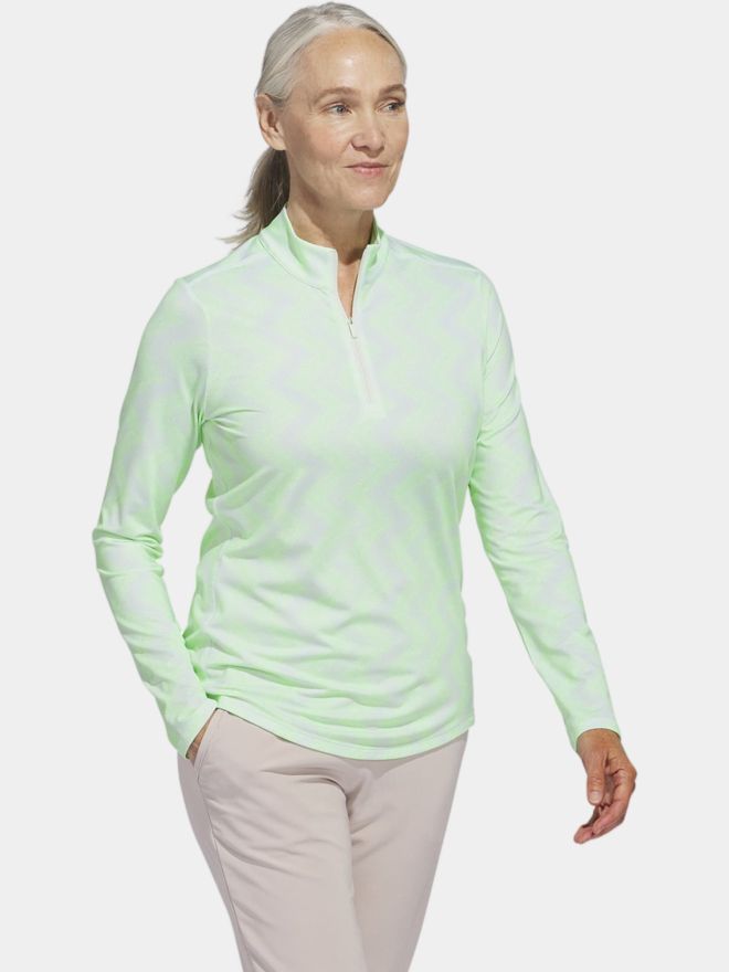 adidas ULT C PRT LS Stretch Unterzieher hellgrün