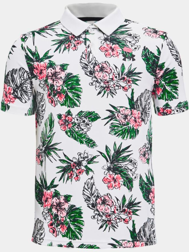 Under Armour Performance Floral Polo weiß
