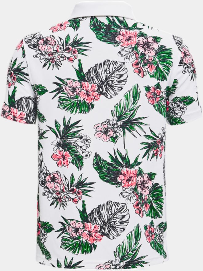 Under Armour Performance Floral Polo weiß