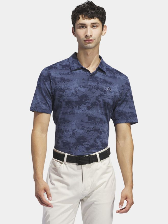 adidas Go-To Print Halbarm Polo navy