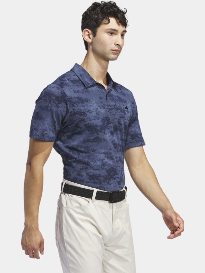 adidas Go-To Print Halbarm Polo navy