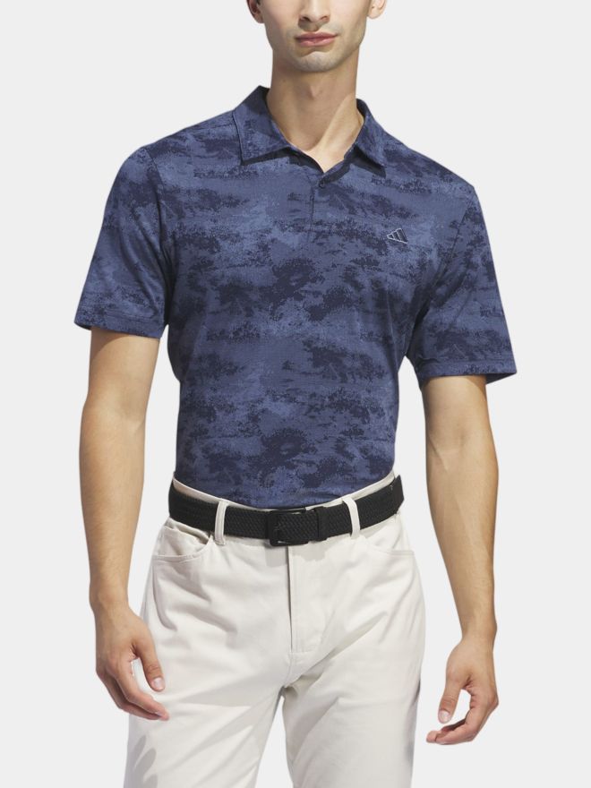adidas Go-To Print Halbarm Polo navy