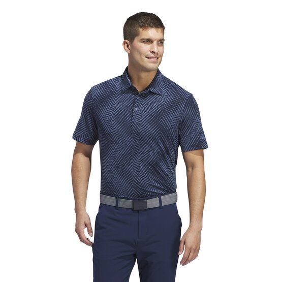 Adidas  Ultimate365 Allover Print Half Sleeve Polo navy