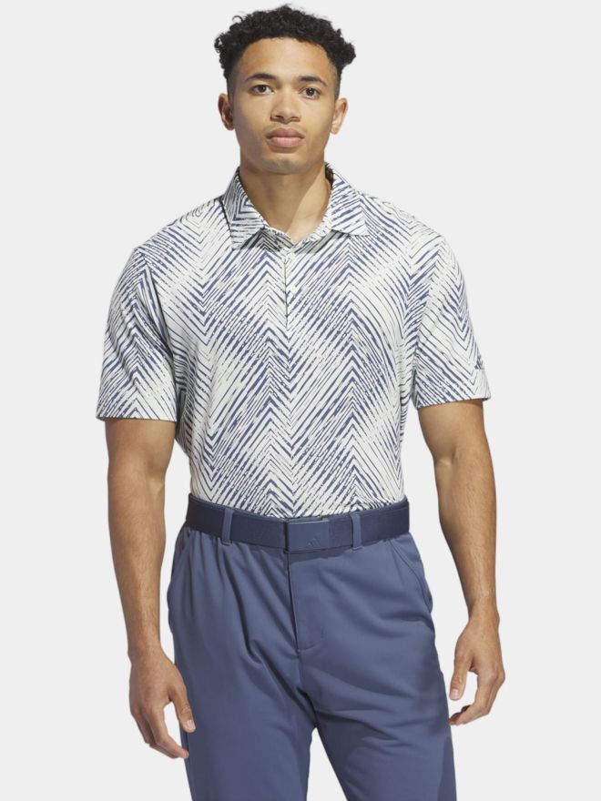 adidas Ultimate365 Allover Print Halbarm Polo hellgrün